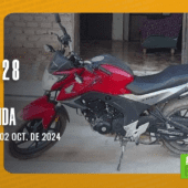 MOTO ROBADA: MOTOCICLETA HONDA ROJA – PLACA 5790 DLH.