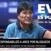 EVO ACUSA A ARCE DE PROVOCAR BLOQUEOS EN COCHABAMBA.