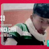 ADOLESCENTE DESAPARECIDO: LIMBER ZÚÑIGA COHA, 14 AÑOS.