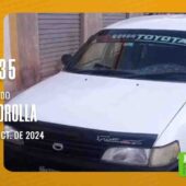 VEHÍCULO ROBADO: TOYOTA COROLLA – PLACA 1564-RIC.