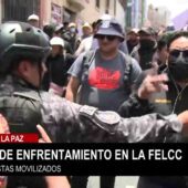 ENFRENTAMIENTOS ENTRE “EVISTAS” Y “ARCISTAS” EN PUERTAS DE LA FELCC