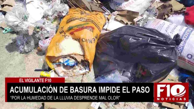 Gran basura acumulada en la Ceja de El Alto