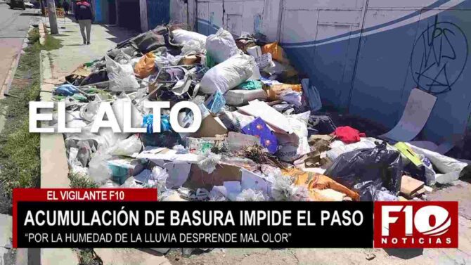 Gran basura acumulada en la Ceja de El Alto