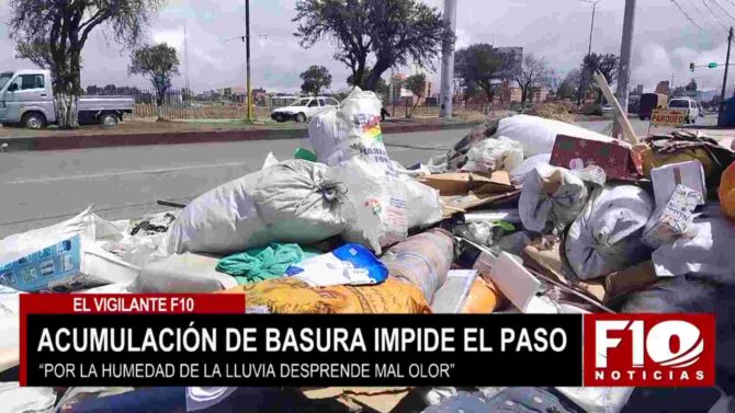 Gran basura acumulada en la Ceja de El Alto