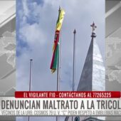 Vecinos de Cosmos 79 U.V. “C” denuncian bandera mal izada desde hace dos meses