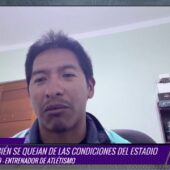 César Condarco alerta que la pista atlética está deteriorada y podría generar emergencia