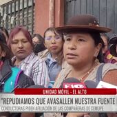 Mujeres del transporte en El Alto exigen afiliación de CEMUPE a la Federación 1ro de Mayo