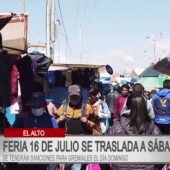 Alcaldía de El Alto confirma feria 16 de Julio este sábado 18 de octubre