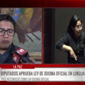 Cámara de Diputados reconoce el lenguaje de señas como idioma oficial de Bolivia