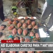 Artesanos alteños elaboran con esmero las tradicionales caretas para las tantawawas