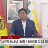 Ministro Montaño afirma que quien invitó a Evo Morales debe dar garantías al expresidente