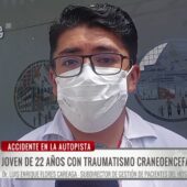 Paciente del accidente en la autopista recibe atención con cobertura del SOAT en El Alto