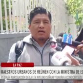 Maestros urbanos piden la abrogación de la Ley Avelino Siñani en reunión con la Ministra de Educación