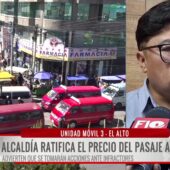 Transportistas en El Alto no pueden subir tarifas sin autorización municipal, señala la Alcaldía