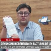 Alcaldía de El Alto reporta denuncias por presunto incremento en tarifas de luz y agua