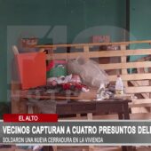 Falsos dueños soldaron seguros de una vivienda para impedir el ingreso y fueron capturados