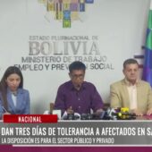 Ministerio de Trabajo otorga tres días de tolerancia laboral para afectados en Samaipata