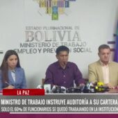 Ministro de Trabajo reporta que solo el 60% de los funcionarios están laborando