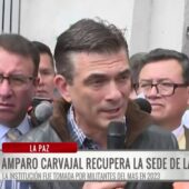 Rodrigo Paz destaca la recuperación de la democracia en entrega de sede de la APDHB a Amparo Carvajal